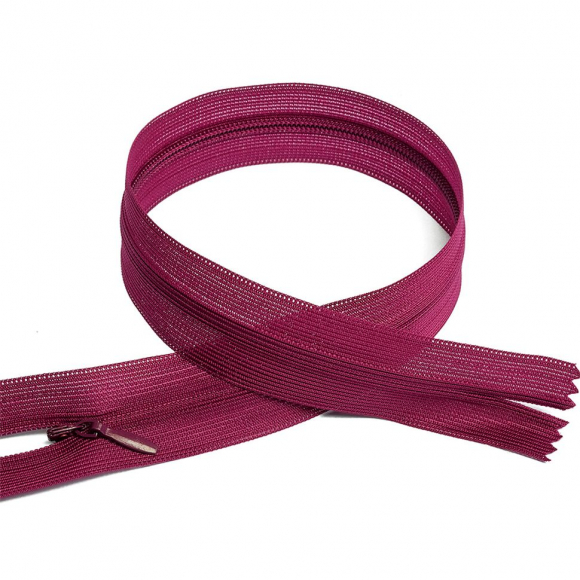 Молния MaxZipper пласт. потайная №3 50см н/р цв.F177 бордо уп.50шт