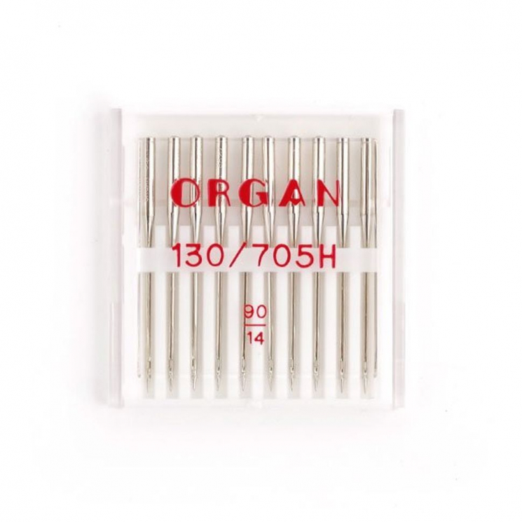 Иглы для бытовых швейных машин ORGAN универсальные №90, уп.10 игл