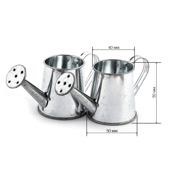 Лейка декор.Magic 4 Hobby, арт.0321-2,метал.,40х50х50мм, цв.неокрашенное