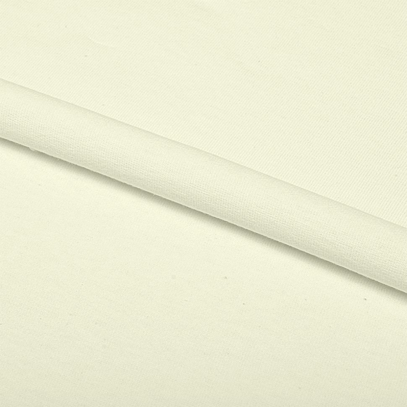 Ткань трикотаж Кулирка хлопок 145г опененд 100+100см экрю 12-0806 уп.10м