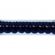 107205_Тесьма с помпонами однорядная, цвет темно-синий