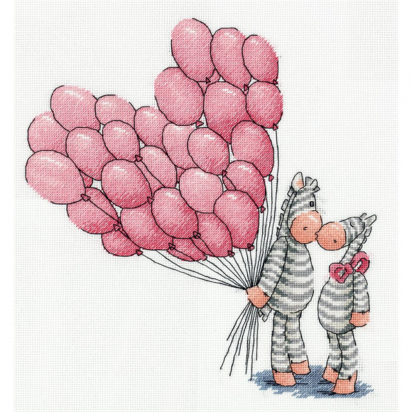 Набор для вышивания KLART арт. 8-281 Воздушный поцелуй 27х29 см