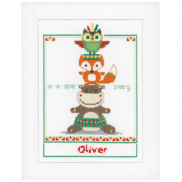 Набор для вышивания VERVACO арт.PN-0154582 Пирамида из животных 19х26 см