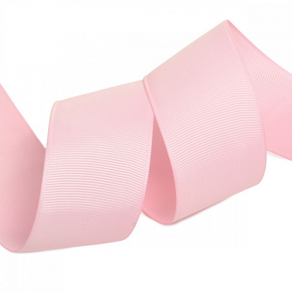 Лента Ideal репсовая в рубчик шир.38мм цв. F133 св.розовый уп.27,42м
