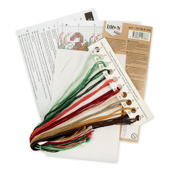 Набор для вышивания KLART арт. 8-432 Новогодние подарки 12,5х14 см