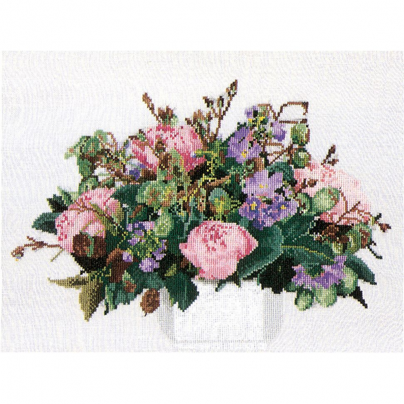 Набор для вышивания THEA GOUVERNEUR арт.1080 Пионы 30х40 см Набор для вышивания THEA GOUVERNEUR арт.1080 Пионы 30х40 см