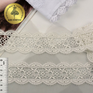 Кружево гипюр KRUZHEVO арт.TR.SUN.08 шир.50мм цв.02 молочный уп.9м