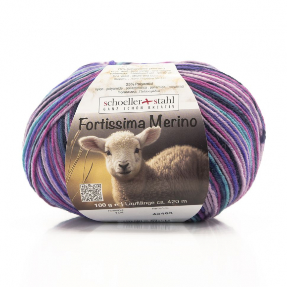 192530_Пряжа Fortissima Merino 4-fach, 75% шерсть, 25% полиамид, 420 м, 100 г 192530_Пряжа Fortissima Merino 4-fach, 75% шерсть, 25% полиамид, 420 м, 100 г