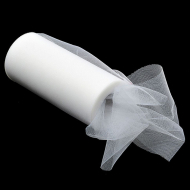 Фатин средней жесткости в шпульках,100% нейлон, арт.TBY.C шир.150мм цв.01 белый уп.22.86м