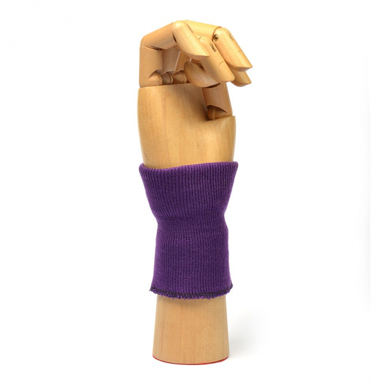 Манжеты 8х10 см 100% ПАН арт.МРЦ-32/2 рапорт 1х1 плетение ластик цв. 523/0 ярк.лиловый 10 пар