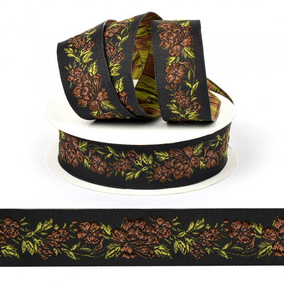 Лента (тесьма) жаккардовая арт.VB.21725V7 шир. 25мм цв.V7 уп.10 м