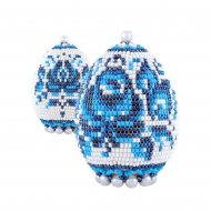 Набор для бисероплетения РИОЛИС арт.Б183 Яйцо пасхальное Гжель 6,5х5 см