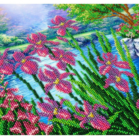 Набор для вышивания бисером ПАУТИНКА арт.Б-1493 Тихая заводь 38х28 см