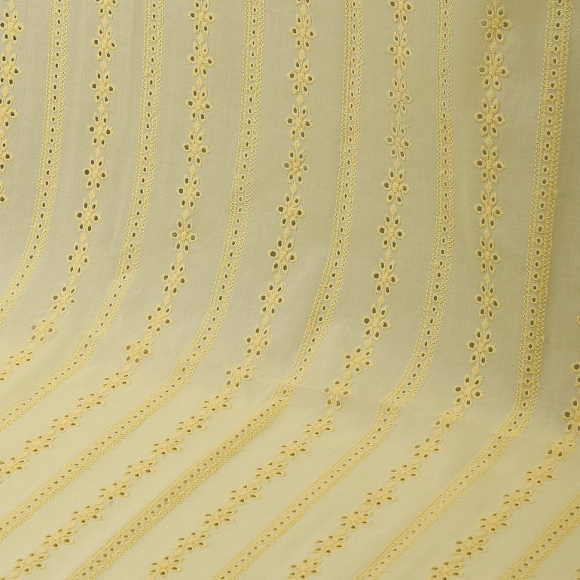 Ткань шитье 100 г/м? 100% хлопок шир.150 см арт.TBY.Emb.8002.51 цв.51 желтый рул.14,62м