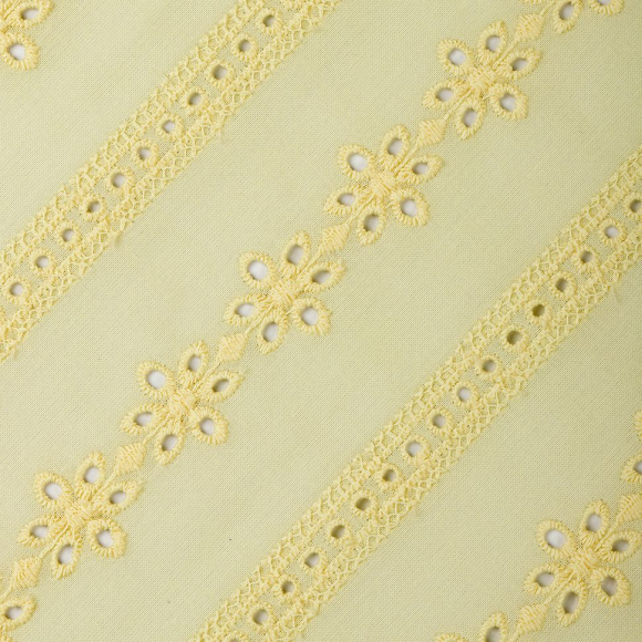 Ткань шитье 100 г/м? 100% хлопок шир.150 см арт.TBY.Emb.8002.51 цв.51 желтый рул.14,62м