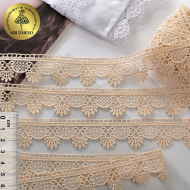 Кружево гипюр KRUZHEVO арт.TR.3058A шир.25мм цв.6 экрю уп.9м