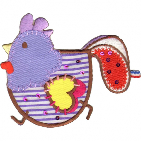 Термоаппликация HKM "Курочка с лиловой головой"