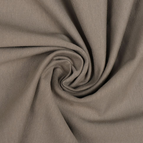 Ткань трикотаж Футер 2х нитка петля с лайкрой 240г пенье 180см серый 18-0201 уп.10м