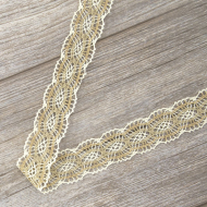 177957_Мерсеризованное хлопковое кружево, 33 мм, цвет бежевый