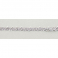 93336_Мерсеризованное хлопковое кружево, 11 мм, цвет светло-серый с белым