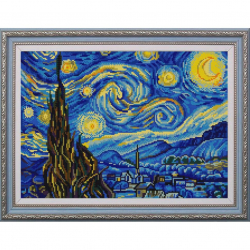 Рисунок на ткани (Бисер) КОНЁК арт. 9887 Звездная ночь 29х39 см
