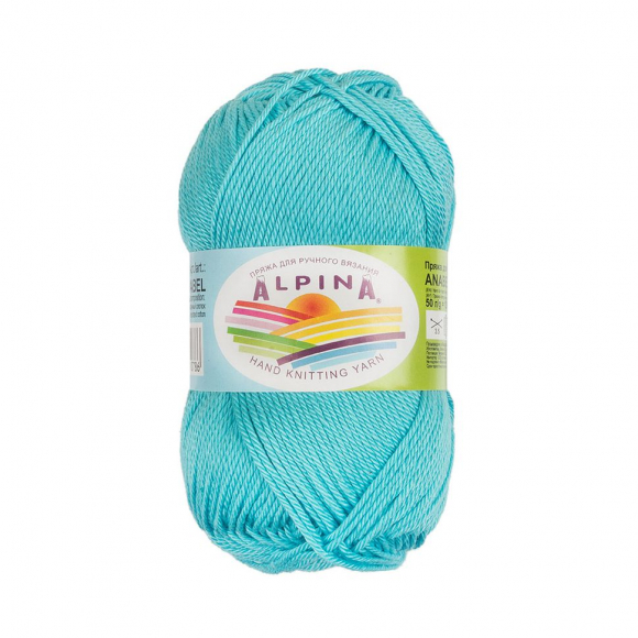 Пряжа ALPINA ANABEL (100% мерсеризованный хлопок) 10х50г/120м цв.3846 яр.голубой Пряжа ALPINA ANABEL (100% мерсеризованный хлопок) 10х50г/120м цв.3846 яр.голубой