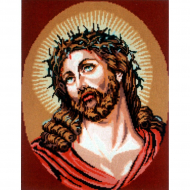 4963_Канва жесткая с рисунком "Господь в терновом венце"