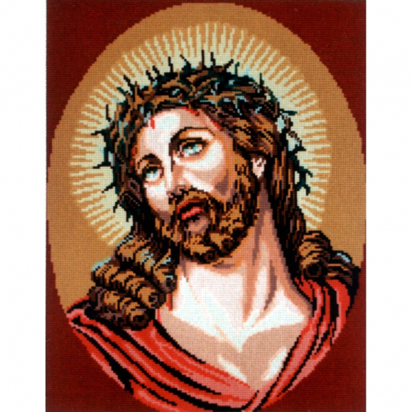 4963_Канва жесткая с рисунком "Господь в терновом венце"