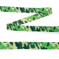Тесьма TBY трикотажная Лампас KTS4725 шир.25мм цв.зеленый уп.32м