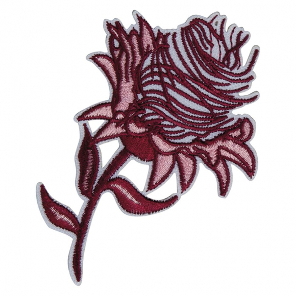 Термоаппликация "Цветок темно-красный крупный"