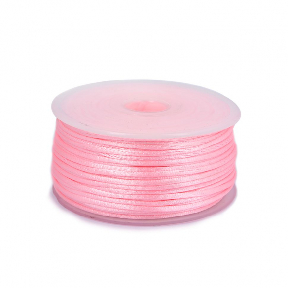 Шнур TBY атласный круглый 2мм цв.3053 св.розовый уп.50м