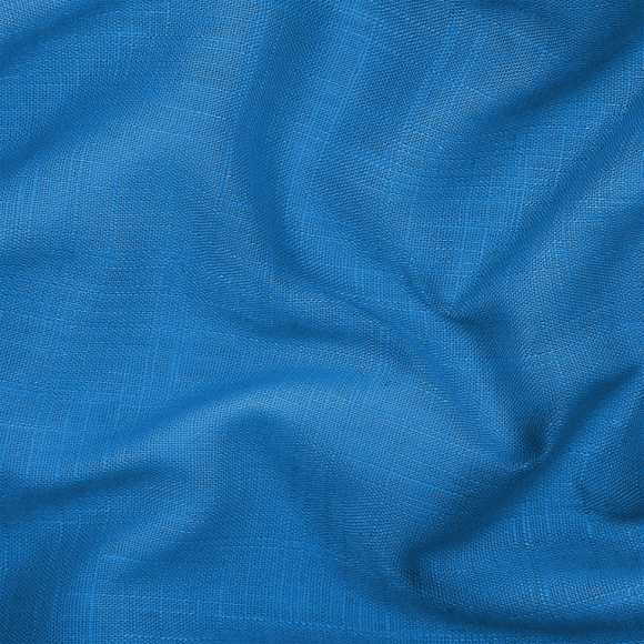 Ткань льняная 190 г/м? лен 40%, вискоза 60% шир.140 см арт.TBY.Li.1002.45 цв.45 океан уп.1м