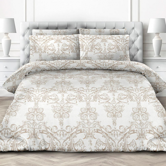 Ткань перкаль Дворцовые тайны 110г/м? 100% хлопок шир.220см арт.ТВО-15192-1 цв.бел/бежевый уп.10м