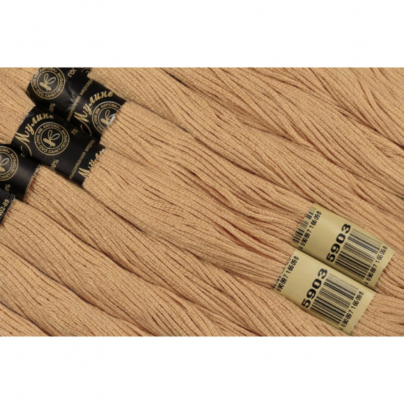 Нитки мулине цв.5903 бежевый 12х10м С-Пб