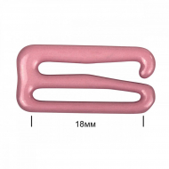 Крючок для бюстгальтера металл TBY-57752 d18мм, цв.S256 розовый рубин, уп.100шт