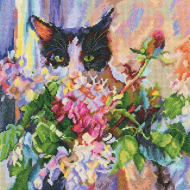 Набор для вышивания РТО арт.M617 Зеленый кошачий взгляд 29х28 см