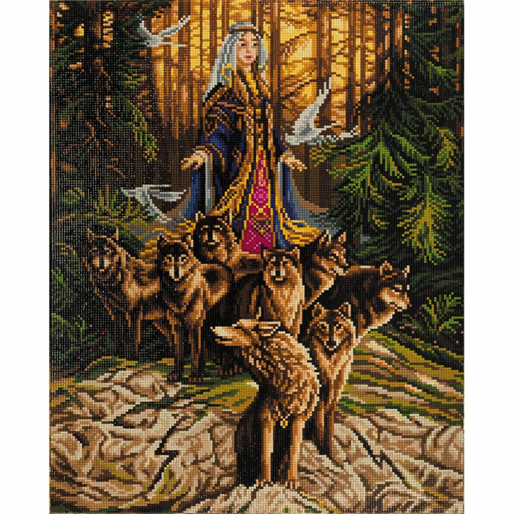 Кристальная мозаика на подрамнике ФРЕЯ арт.ALPD-035 Новолетие 40х50 см