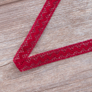 123089_Мерсеризованное хлопковое кружево, 16 мм, цвет бургунд