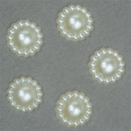 Полужемчужины MAGIC 4 HOBBY перламутр в форме Цветка 12 мм цв.43 молочный уп.20г (52шт)