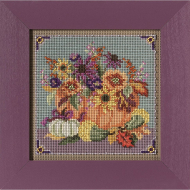 Набор для вышивания бисером MILL HILL Цветущая тыква 13,33х13,33 см
