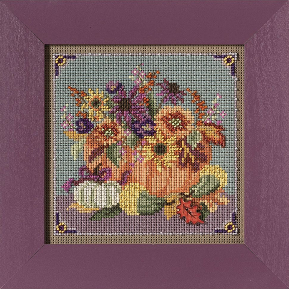 Набор для вышивания бисером MILL HILL Цветущая тыква 13,33х13,33 см