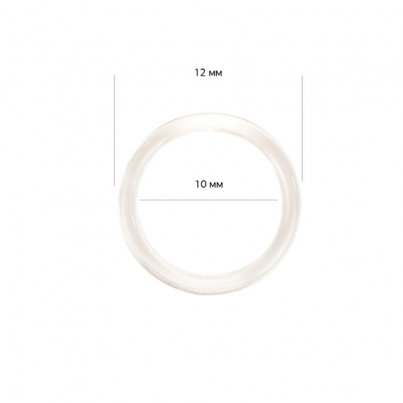 Кольцо для бюстгальтера пластик TBY-82603 d10мм, цв.прозрачный, уп.100шт