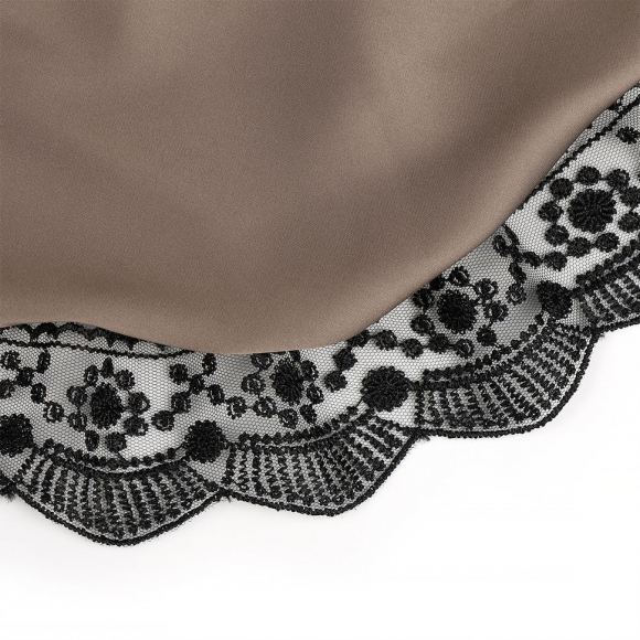 Кружево на жесткой сетке Exclusive арт.TBY J2052W-2 шир.55мм цв.06 черный уп.13,71м