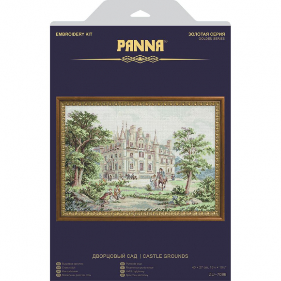 Набор для вышивания PANNA Золотая серия арт. ZU-7096 Дворцовый сад 40х27 см