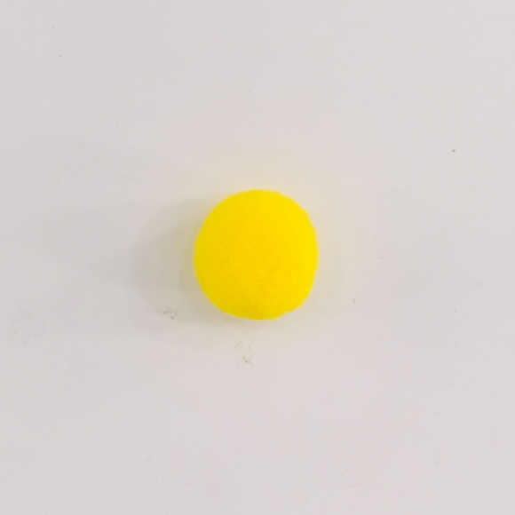 62373_Помпоны декоративные, россыпь, диаметр 20 мм, 100 шт, цвет желтый