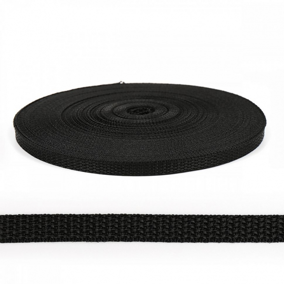 Стропа лента ременная TBY.4810322.25 10мм цв.черный уп.25м Стропа лента ременная TBY.4810322.25 10мм цв.черный уп.25м