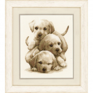 Набор для вышивания VERVACO арт.PN-0148781 Щенки лабрадора 24х19 см