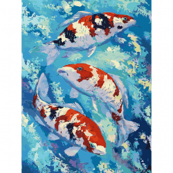Картины по номерам Белоснежка арт.БЛ.141-AS Карпы Кои 30x40 см