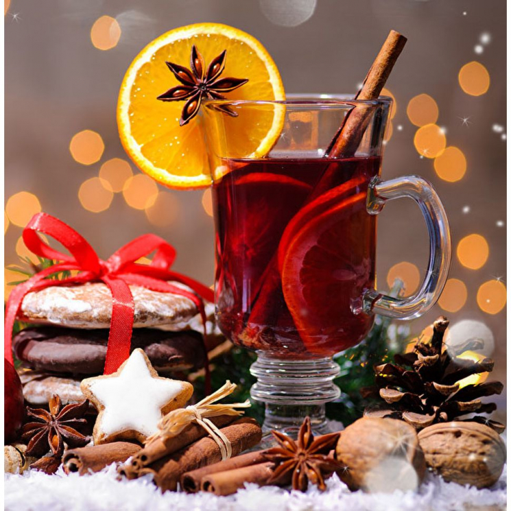 Алмазная мозаика Ah5288 Ароматный глинтвейн 30х30