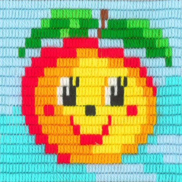 Набор для вышивания с вертикальным стежком STITCH ME арт.I028 Веселый 15х15 см